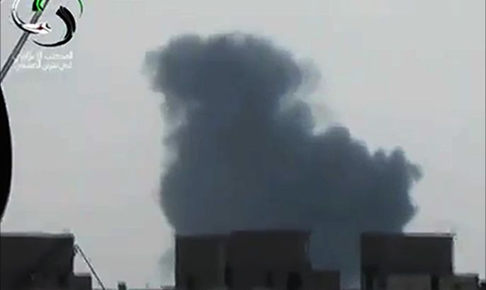 قصف الطيران الحربي لحي جوبر بدمشق