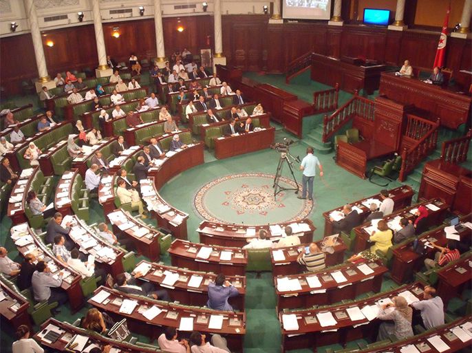 مشاركة نسائية هامة في البرلمان التونسي الجديد (جوان/يونيو 2014 بمقر المجلس التأسيسي)