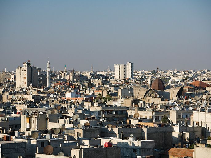 Homs skyline from the Citadel mound - الموسوعة