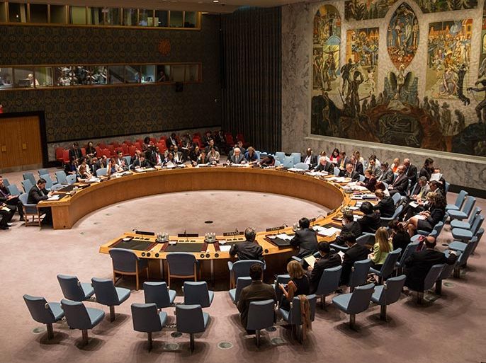 NEW YORK, NY - AUGUST 28: The United Nations Security Council (UNSC), meets about the ongoing Ukrainian-Russian conflict on August 28, 2014 in New York City. Russia continues to move troops and men into Ukraine to arm Ukrainian separatists. (Photo by Andrew Burton/Getty Images)