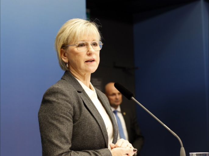 وزيرة خارجية مملكة السويد مارغوت فالستروم في حوار مع الجزيرة نت في مقر وزارة الخارجية في استوكهولم