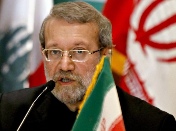 Iranian Parliament Speaker Ali Larijani speaks during a news conference in Beirut December 22, 2014. REUTERS/Mohamed Azakir (LEBANON - Tags: POLITICS)
