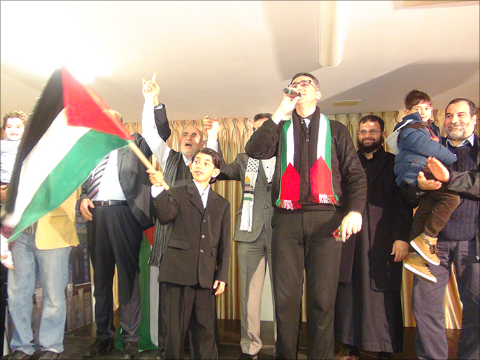 ‪جانب من فقرات حفل إحياء الفلسطينيين‬ (الجزيرة نت)
