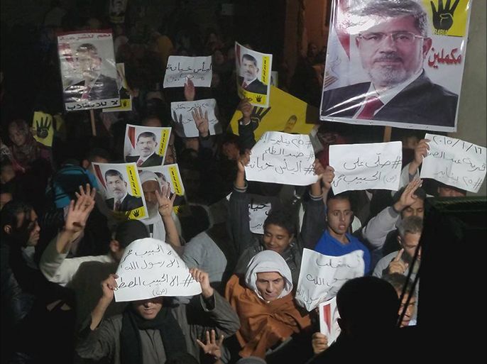 مظاهرات في مدينة الجيزة جنوب القاهرة الجمعة 16-1-2015 - مصدرها ( رصد )