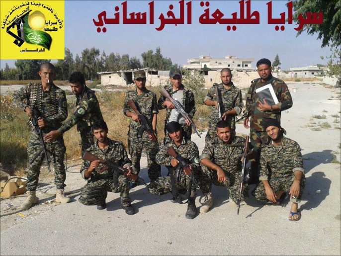 مقاتلون من سرايا طليعة الخراساني الشيعية (ناشطون)