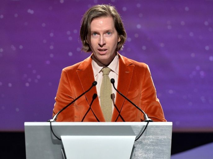 CENTURY CITY, CA - FEBRUARY 14: Writer-director Wes Anderson accepts the Best Original Screenplay award for 'The Grand Budapest Hotel' onstage at the 2015 Writers Guild Awards L.A. Ceremony at the Hyatt Regency Century Plaza on February 14, 2015 in Century City, California.