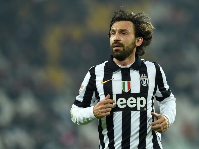 TURIN, ITALY - FEBRUARY 20: Andrea Pirlo of Juventus FC looks on during the Serie A match between Juventus FC and Atalanta BC at Juventus Arena on February 20, 2015 in Turin, Italy.