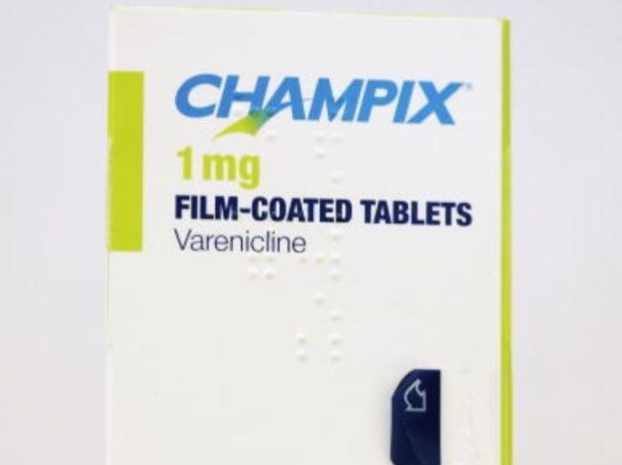LONDON - FEBRUARY 19: This photo illustration shows a packet of Champix tablets from drug manufacturer Pfizer on February 19, 2007 in London. The drug Varenicline, sold as the brand Champix, is the first new anti-tobacco drug to be launched in the UK in the last ten years. The product is being billed as being three times more likely to help smokers kick the habit for good.