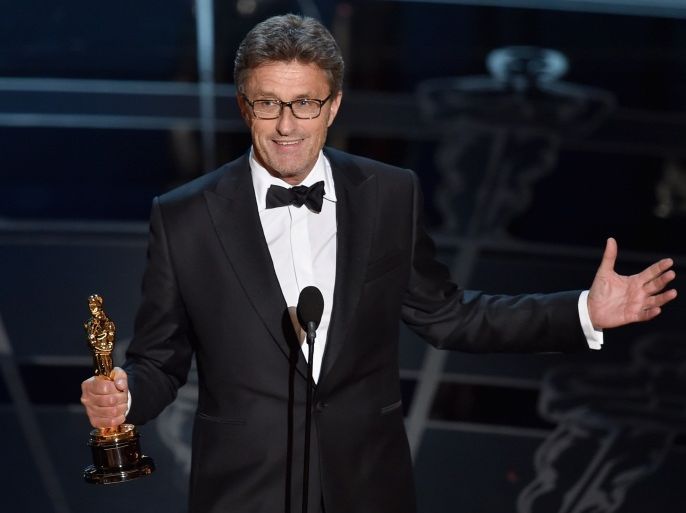 Hollywood, California, UNITED STATES : HOLLYWOOD, CA - FEBRUARY 22: Filmmaker Pawel Pawlikowski accepts the Best Foreign Language Film Award for "Ida" onstage during the 87th Annual Academy Awards at Dolby Theatre on February 22, 2015 in Hollywood, California. Kevin Winter/Getty Images/AFP