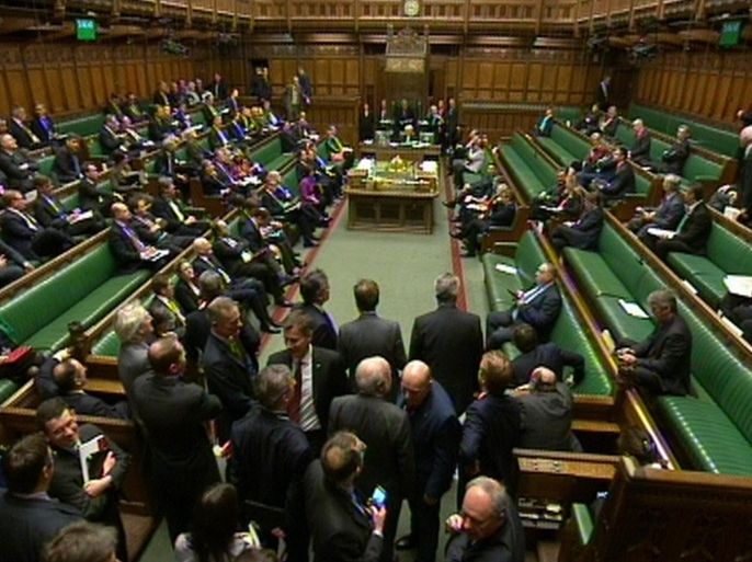 In this screen shot from Parliament, the debating chamber at the House of Commons after Members of Parliament backed mitochondrial donation techniques aimed at preventing serious inherited diseases, in London. Tuesday Feb. 3, 2015. British lawmakers in the House of Commons voted Tuesday to allow scientists to create babies from the DNA of three people _ a move that could prevent some children from inheriting potentially fatal diseases from their mothers. The bill must next be approved by the House of Lords before becoming law. If so, it would make Britain the first country in the world to allow embryos to be genetically modified. (AP Photo/Parliament, PA) UNITED KINGDOM OUT