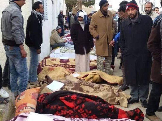 جثث ضحايا تفجيرات مدينة القبة شرق ليبيا