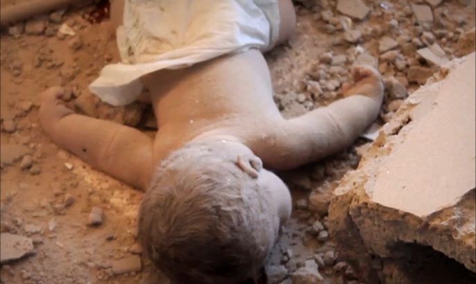 مجزرة مستشفى عائشة بمدينة البوكمال في سوريا