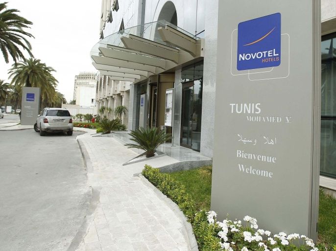 A view of the Novotel hotel, in Mohamed V Avenue, in Tunisia April 3, 2012. The hotel chain Accor has returned to the capital Tunisia.At its factory on the outskirts of Tunis, U.S. company Eurocast is gearing up for expansion. The maker of parts for airplane engines plans to invest $2 million in its plant in late 2012, allowing it to process a new range of superalloys. Picture taken April 3, 2012. To match TUNISIA-INVESTMENT. REUTERS/Zoubeir Souissi (TUNISIA - Tags: BUSINESS TRAVEL)