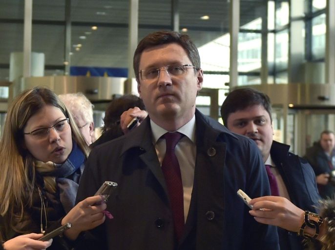 Russia's Energy Minister Alexander Novak arrives at the European Commission headquarters in Brussels ahead of a meeting with EU officials March 2, 2015. Russian and Ukrainian energy ministers attended talks trying to resolve dispute over gas supply to Ukraine. REUTERS/Eric Vidal (BELGIUM - Tags: POLITICS ENERGY)