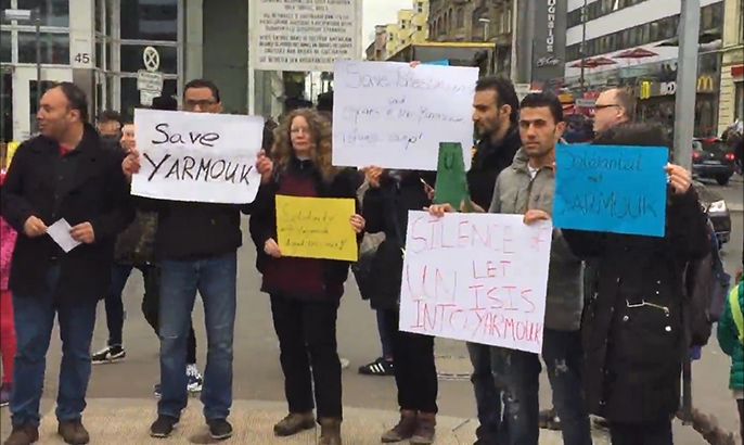 وقفة احتجاجية في برلين تطالب بإنقاذ مخيم اليرموك