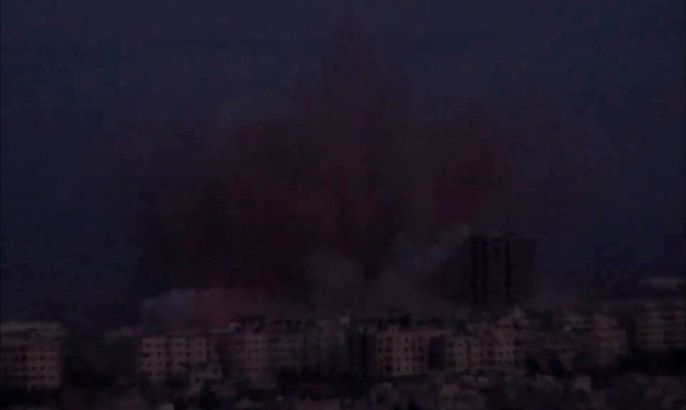 تفجير النفق أسفل مبنى المخابرات الجوية في حلب
