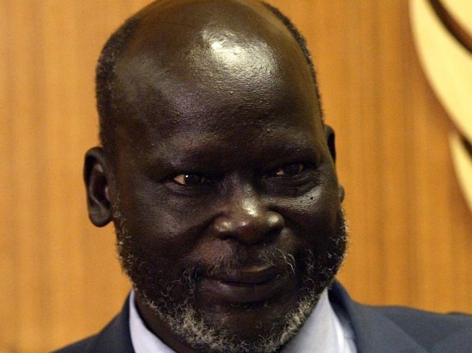 NEW YORK - SEPTEMBER 7: Dr. John Garang , leader of the Sudan People's Liberation Movement, attends a meeting September 7, 2004 at the United Nations in New York City. Garang held meetings with United Nations Secretary General Kofi Annan to further discuss a peace deal between the SPLA and the northern Muslim dominated government in Sudan's capital Khartoum. Sudan's government and main southern rebels have signed a three-month truce extension. The SPLA has been fighting with the north for over 20 years, galvanizing further divisions in Africa's largest country such as Darfur.