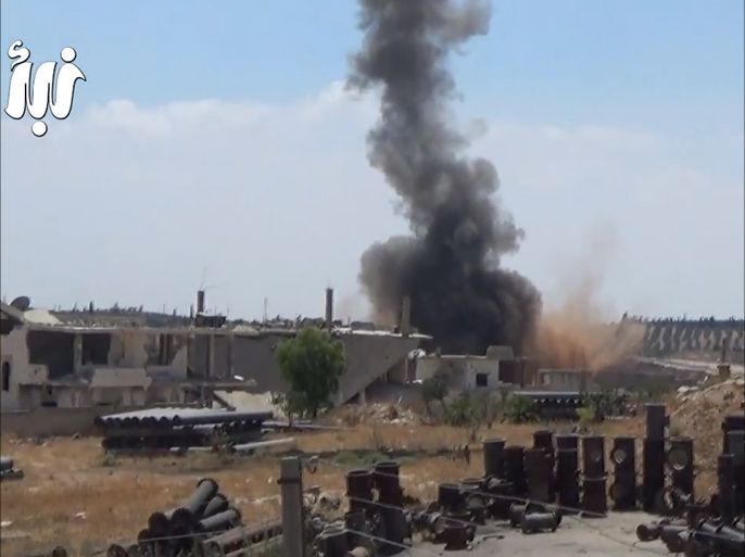 قصف طيران النظام لأحياء مدينة درعا المحررة