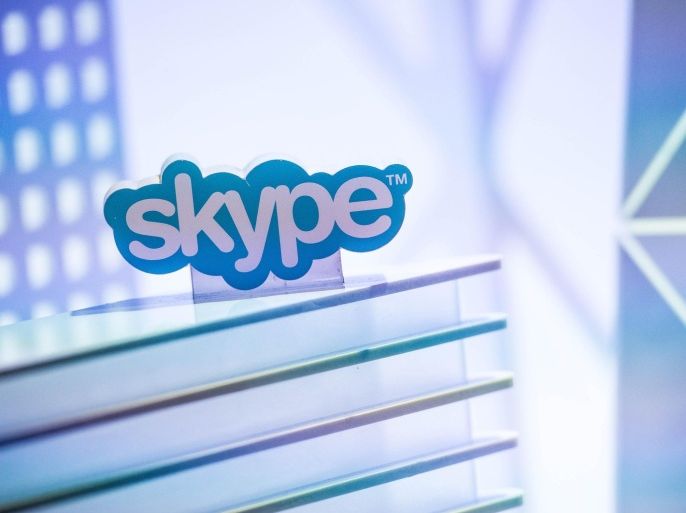 BARCELONA, SPAIN - MARCH 03: A skype logo is seen at the Microsoft pavilion during the second day of the Mobile World Congress 2015 at the Fira Gran Via complex on March 3, 2015 in Barcelona, Spain. The annual Mobile World Congress hosts some of the wold's largest communication companies, with many unveiling their latest phones and wearables gadgets.