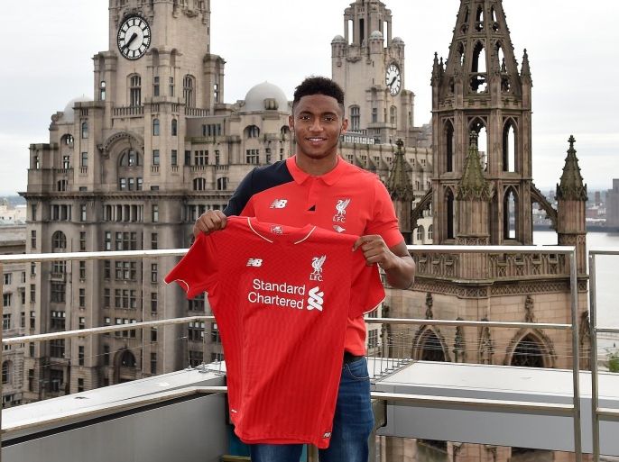 LIVERPOOL, ENGLAND - JUNE 20: (THE SUN OUT, THE SUN ON SUNDAY OUT) Liverpool Football Club's new signing Joe Gomez poses for a photograph following his transfer on June 20, 2015 in Liverpool, England.