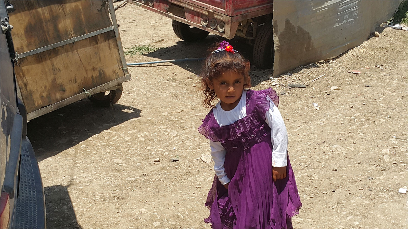 ‪طفلة سورية في مخيم رجب‬ (الجزيرة نت)