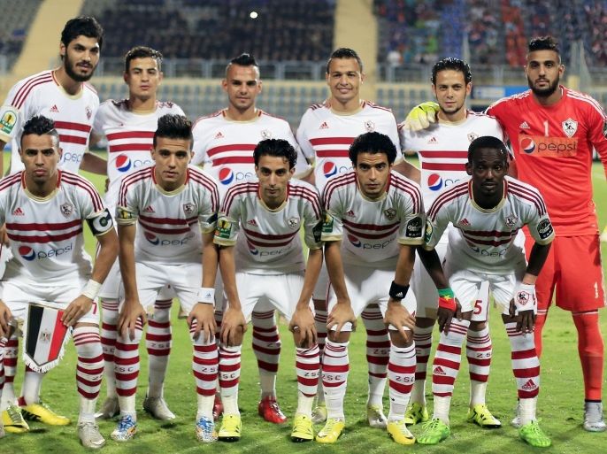 Egypt's Zamalek players pose for a photograph before the start of their CAF Confederation Cup soccer match against Tunisia’s CS Sfaxien at Petro Sport stadium in Cairo, Egypt, June 27, 2015. REUTERS/Amr Abdallah Dalsh