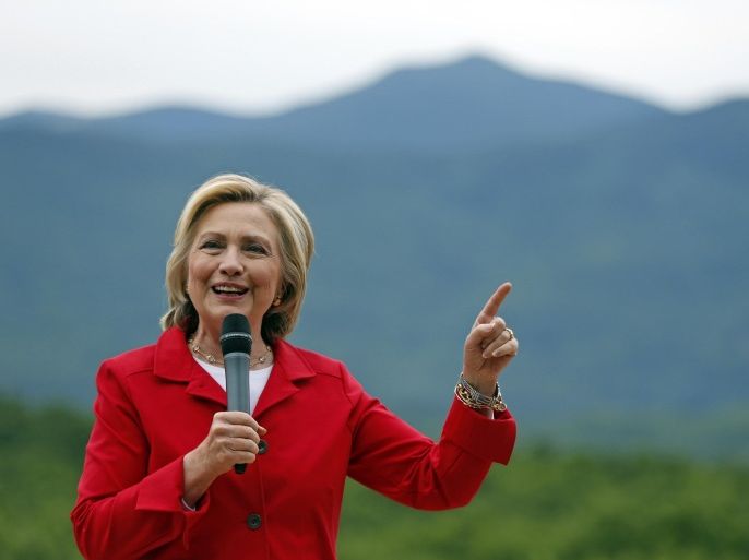 Democratic presidential candidate Hillary Rodham Clinton speaks to supporters at organizing event at a private residence, Saturday, July 4, 2015, in Glen, N.H. (AP Photo/Robert F. Bukaty)