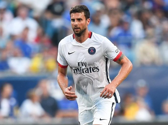 Paris Saint-Germain's Thiago Motta moves the ball during an International Champions Cup football match against Chelsea in Charlotte, North Carolina, on July 25, 2015. AFP PHOTO/NICHOLAS KAMM