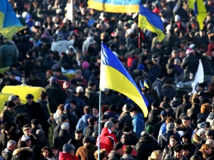 مظاهرات في شوارع أوكرانيا
