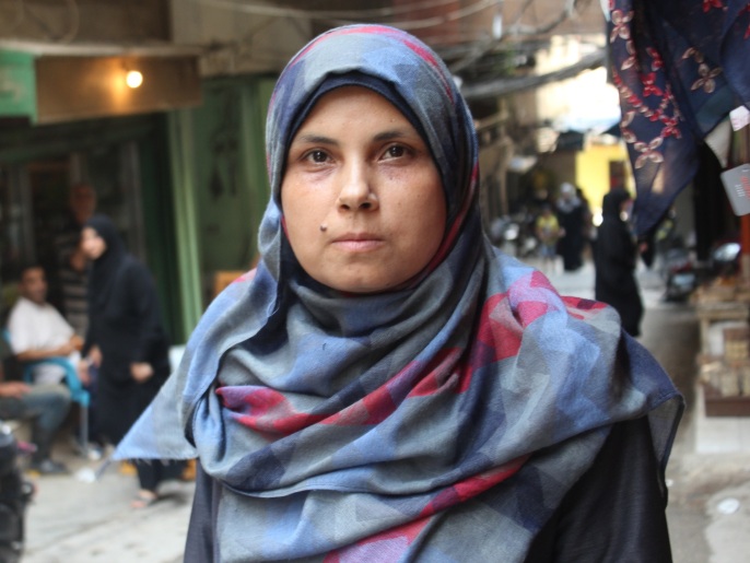 أميرة نصار لاجئة فلسطينية من سوريا الى مخيم البداوي شمال لبنان(الجزيرة)