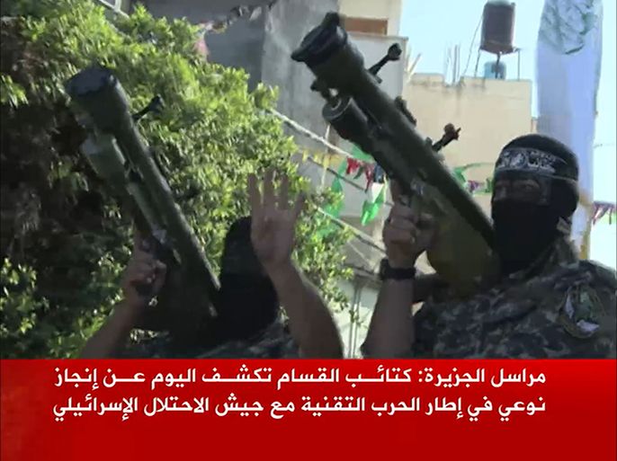 استعراض عسكري لكتائب القسام بغزة 11/8/2015