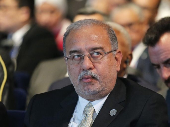 Egypt's Oil Minister Sherif Ismail attends the Egypt Economic Development Conference (EEDC) in Sharm el-Sheikh, in the South Sinai governorate, south of Cairo, March 14, 2015. British oil company BP (BP.L) finalised on Saturday a $12 billion deal with Egypt to develop 5 trillion cubic feet of gas resources and 55 million barrels of condensates in the West Nile Delta. The supply deal, signed at the international investment conference in the Sharm El-Sheikh resort, will help Egypt as it tackles its worst energy crisis in decades. REUTERS/Amr Abdallah Dalsh (EGYPT - Tags: BUSINESS POLITICS ENERGY)