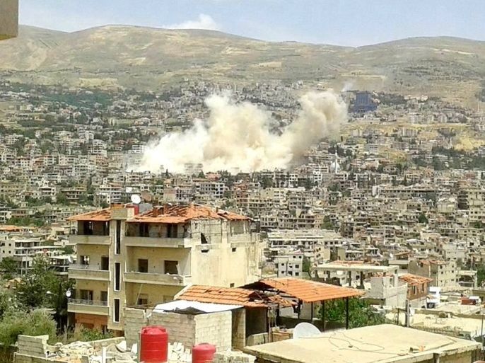 صور من القصف الذي يقوم النظام السوري للزبداني