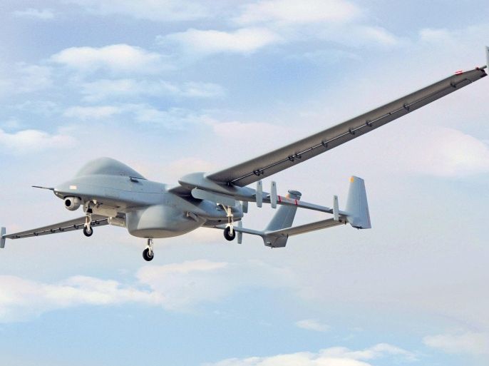 An undated handout photo supplied by Israel Aerospace Industries (IAI) on 17 December 2014 shows a Heron unmanned aerial system, or done, which the Israeli manufacturer says was selected over the competition to be purchased by the Republic of Korea (ROKA). EPA/ISRAEL AEROSPACE INDUSTRIES/HANDOUT