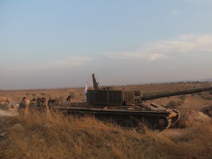 الفوعة-ريف إدلب-19 سبتمبر أثناء تقدم مقاتلي جيش الفتح ياتجاه بلدة الفوعة الموالية للنظام