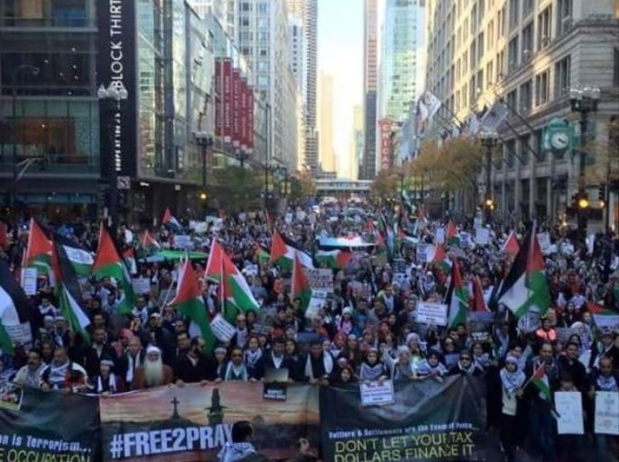 شيكاغو - 48 - 10 - 2015 - مظاهرة لنصرة فلسطين
