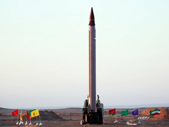 ‪الصاروخ البالستي الموجه الذي أطلقته إيران قبل أيام‬ (رويترز)