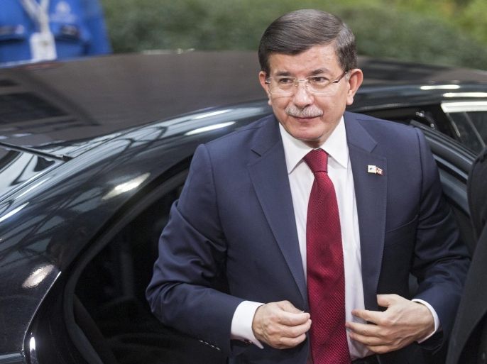 Turkish Prime Minister Ahmet Davutoglu arrives for the start of an EU-Turkey Summit in Brussels, Belgium, 29 November 2015. The European Union hopes to secure Ankara's concrete help in stemming a surge in migration, at a joint summit in Brussels, with the bloc offering financial aid and closer ties in return. Europe is facing its largest people movements since World War II, with almost 900,000 migrants and asylum seekers arriving this year. Many, including large numbers from war-torn Syria, transit through Turkey and board boats headed for Greece.