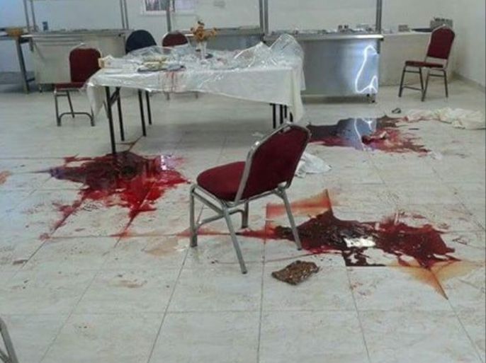 صورة متداولة على الإنترنت للمطعم الذي وقع فيه الهجوم داخل مركز التدريب الدولي للشرطة في الموقر بالأردن