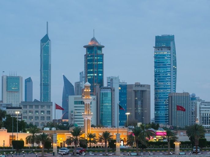 منظر عام لعدد من الأبراج في العاصمة الكويتية