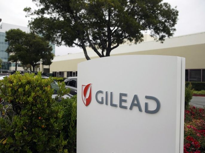 FILE - This July 9, 2015, file photo shows the headquarters of Gilead Sciences in Foster City, Calif. Confronting the consequences of high-priced drugs, the Obama administration Nov. 5, 2015, pointedly reminded states that they cannot legally restrict access by low-income people to revolutionary cures for liver-wasting hepatitis C infection. Among the companies getting federal letters was Gilead Sciences, maker of market - leading Harvoni (AP Photo/Eric Risberg, File)