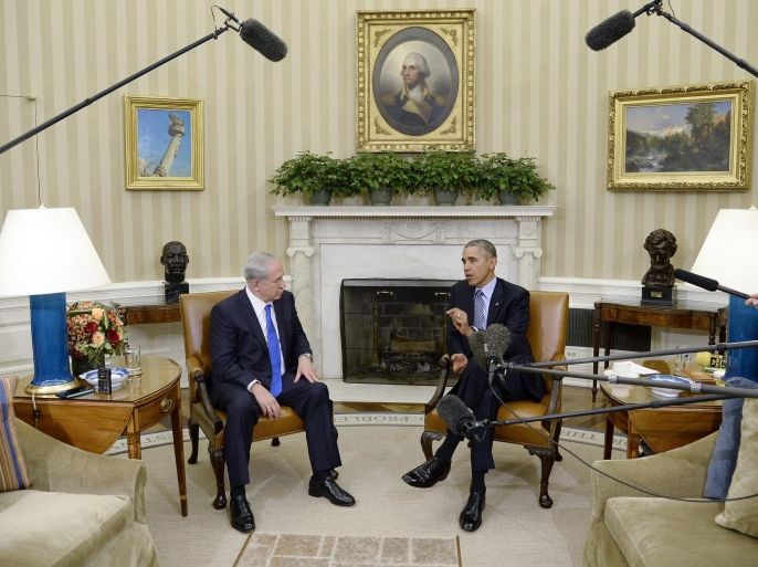 US President Barack Obama meets with Israeli Prime Minister Benjamin Netanyahu in the Oval Office of the White House in Washington, DC., USA, 09 November 2015, This is the first meeting between the two leaders since the US helped broker the Iranian nuclear deal.