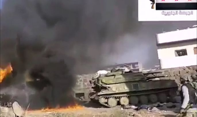 كتائب المعارضة تدمر دبابة لقوات النظام بريف درعا