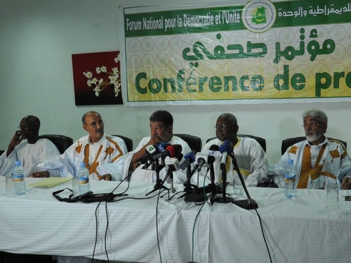قادة بمنتدى الديمقراطية المعارض نواكشوط موريتانيا 6-8-2015 الجزيرة نت