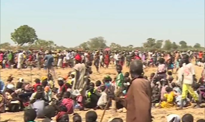 ثلاثون ألف نازح يواجهون نقص الغذاء بجنوب السودان