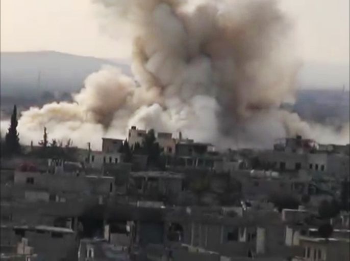 قصف بالبراميل على مدينة داريا بريف دمشق