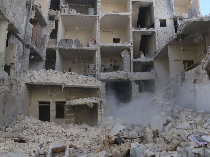 الدمار الذي أحدثه قصف الطيران الروسي لحي الصالحين في حلب الجزيرة نت خاص