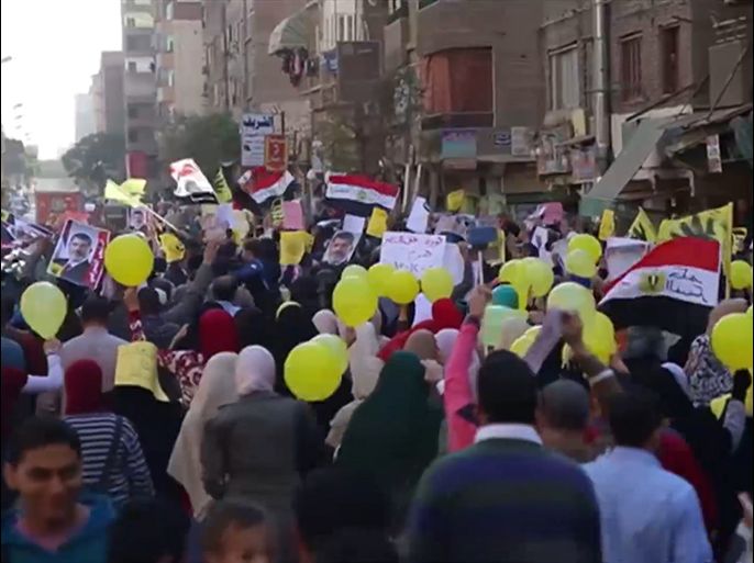 رافضون للانقلاب العسكري في مصر يتظاهرون في عدة محافظات ضمن جمعة حملت شعار "ثورة حتـى النصر"