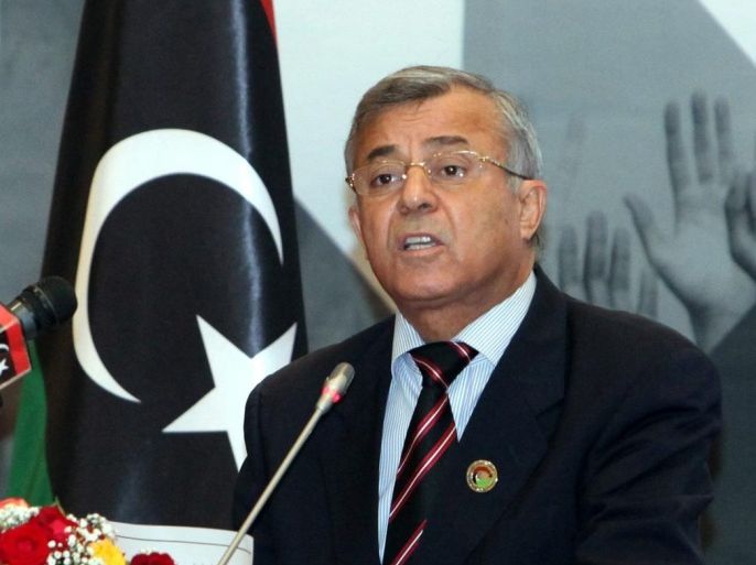 President of the Libyan General National Congress Nouri Abusahmain, speaks during the Declaration Conference the Transitional Justice and national reconciliation in Tripoli, Libya, 30 September 2013.
