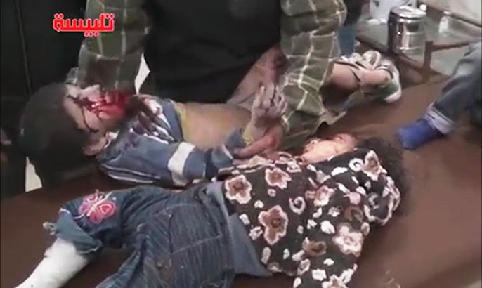 إسعاف الأطفال في مدينة تلبيسة بريف حمص